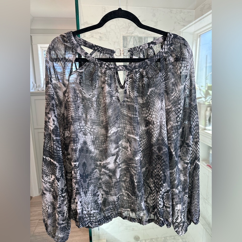 Jennifer Lopez Blouse Animal Print